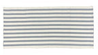 Fennco Styles Woven Classic Striped Area Rug 24" W x 51" L - Navy Blue Cotton Blend Carpet Indoor Outdoor Floor Mat for Living Room, Entryway, Bedroom and Floor Décor