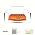 Bohemian Fall Colors Linen Sofa Cover Pet-Friendly Washable