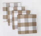 Fennco Styles Buffalo Check Design Cloth Napkins 18" W x 18" L, Set of 4 - Handmade in USA - Plaid Rustic Dinner Napkins for Everyday Use, Banquet, Holiday, Family Gathering and Special Occasion
