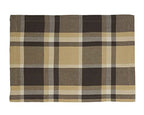 Fennco Styles Classic Plaid Design 100% Cotton Placemats 14" W x 20" L, Set of 4 - Brown Table Mats for Dining Table, Banquets, Holiday Season, Christmas and Special Occasion