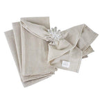 Fennco Styles Farmhouse Neutral Striped 100% Pure Cotton Tablecloth - Yellow Tablecloth for Everyday Use, Banquets, Family Gathering, Special Events and Home Décor