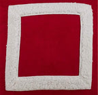 Fennco Styles Holiday Sherpa Design Decorative Throw Pillow 17 x 17 Inch - Red Accent Pillow for Home, Couch, Living Room and Christmas Décor