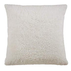 Fennco Styles Holiday Sherpa Design Decorative Throw Pillow 17 x 17 Inch - Red Accent Pillow for Home, Couch, Living Room and Christmas Décor