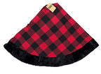Fennco Styles Red & Black Buffalo Plaid Christmas Tree Skirt 53" Round - Holiday Tree Skirt for Home, Christmas Tree, Winter Festivals, Office, School Décor