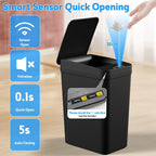Automatic Touchless, Smart Garbage Can with Lid, 2 Pack 4 & 2.2 Gallon , Motion Sensor