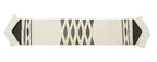 Fennco Styles Geometric Design Canvas Cotton Table Runner with Tassels – 14”W x 71”L Table Cover for Home Décor, Dining Table, Banquets, Holidays and Special Occasions