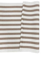Fennco Styles Woven Classic Striped Area Rug 24" W x 51" L - Navy Blue Cotton Blend Carpet Indoor Outdoor Floor Mat for Living Room, Entryway, Bedroom and Floor Décor