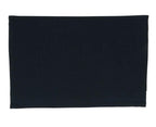 Fennco Styles Contemporary Stripe Border Design 100% Cotton Table Placemats 13" W x 19" L, Set of 4 - Black Table Mats for Dining Table Décor, Banquets, Holiday, Family Gathering, Special Occasion