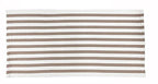Fennco Styles Woven Classic Striped Area Rug 24" W x 51" L - Navy Blue Cotton Blend Carpet Indoor Outdoor Floor Mat for Living Room, Entryway, Bedroom and Floor Décor