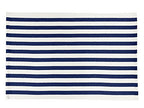Fennco Styles Woven Classic Striped Area Rug 24" W x 51" L - Navy Blue Cotton Blend Carpet Indoor Outdoor Floor Mat for Living Room, Entryway, Bedroom and Floor Décor