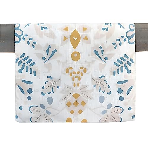 Fennco Styles Floral Print Design Everyday Table Runner 13" W x 71" L - Summer Flower Table Cover for Home Décor, Dining Table, Banquet, Holiday and Family Gatherings