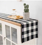 Fennco Styles Rustic Collection Buffalo Check with Rolled Hem Edge Table Runner