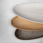 Leaf Design Wood Tray — Elegant Decorative MDF Tray for Home & Events