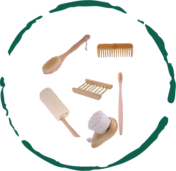Zero-Waste Bamboo Bath Spa Self-Care Accessories Bundle