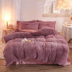Thick Fleece Duvet Cover Bedding Set, 13 Colors