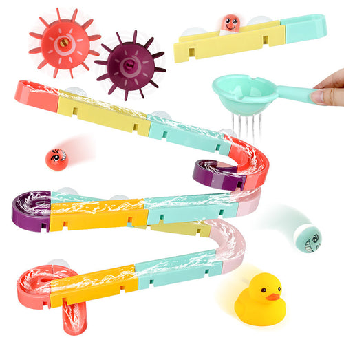 Animal & Race Run Track Bathtub Water Games Toy Kit for Children