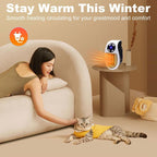 Remote Wall Outlet Electric Small Space Heater, Adjustable Thermostat, Timer and LED Display