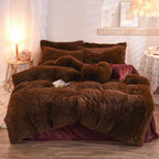Thick Fleece Duvet Cover Bedding Set, 13 Colors