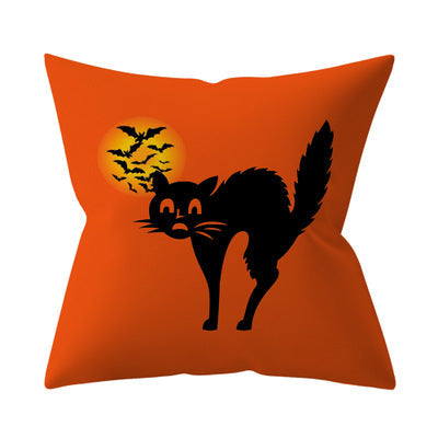 Retro Halloween Throw Pillow Cover