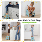 2-Step Wooden Stool for Kids