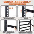 Heavy Duty Metal Garage Shelving Rack 2000lbs 4/5/6-Tier Steel Shelf 60"/72"/84"