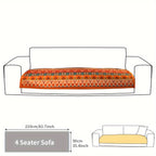 Bohemian Fall Colors Linen Sofa Cover Pet-Friendly Washable