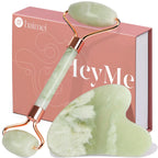 BAIMEI Icyme Gua Sha & Jade Roller Facial Tool Set for Puffiness and Redness Reducing