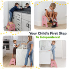 2-Step Wooden Stool for Kids