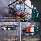 5-Pack: Shower Caddy, Pantry, Kitchen Shelves with 18 Inbuilt Hooks