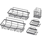 5-Pack: Shower Caddy, Pantry, Kitchen Shelves with 18 Inbuilt Hooks