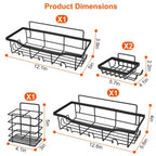 5-Pack: Shower Caddy, Pantry, Kitchen Shelves with 18 Inbuilt Hooks