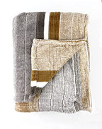 Fennco Styles Wheat Pattern Plush Extra Warm and Soft Throw Blanket 59" W x 79" L - Grey Flannel Fleece Large Blanket for Couch, Bedroom, Living Room Décor