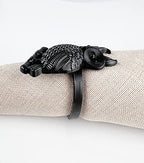 Fennco Styles Perched Owl Metal Napkin Rings, Set of 4 - Animal Napkin Holders for Home Décor, Dining Table, Banquets, Family Gathering and Special Occasions