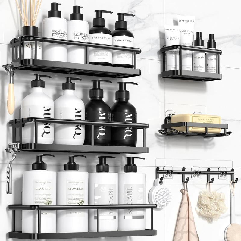 Kitchen Caddy  Shower Caddy  Pantry Caddy  No Drilling Rustproof Adhesive Organizers