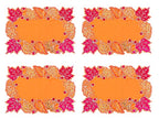 Fennco Styles Embroidered Sequin Autumn Leaves Table Runner 16" W X 33" L - Terracotta Harvest Foliage Table Cover for Thanksgiving, Holiday, Banquets, Special Occasion