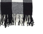 Fennco Styles Classic Buffalo Check Fringe 50 x 60 Inch Throw - Red Throw Blanket for Couch, Living Room, Bedroom, Christmas, Holiday and Home Décor