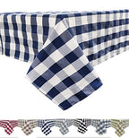 Fennco Styles Buffalo Check Design Tablecloth 54" W x 54" L - Handmade in USA - Plaid Rustic Table Cover for Everyday Use, Banquet, Holiday, Family Gathering and Special Occasion