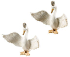 Fennco Styles Swan with Crown Christmas Holiday Decorative Figurine Statue
