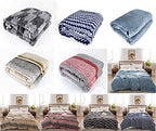 Fennco Styles Wheat Pattern Plush Extra Warm and Soft Throw Blanket 59" W x 79" L - Grey Flannel Fleece Large Blanket for Couch, Bedroom, Living Room Décor