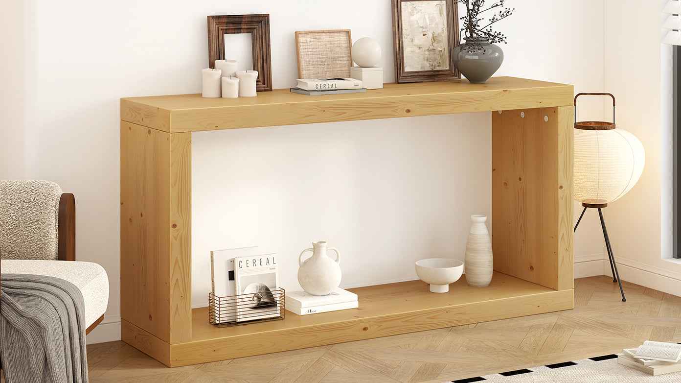 Modern Minimalist Entrance Table, Square Shaped Fashion Design, Easy