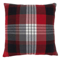 Fennco Styles Classic Plaid Cotton Decorative Throw Pillow 20" W x 20" L - Red Festive Cushion for Home, Couch, Living Room, Holidays, Christmas Décor and Special Occasion