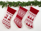 Fennco Styles Holiday Christmas Knit Sweater Hanging Stocking - Sold per 1