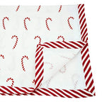 Fennco Styles Bonbon Collection Holiday Candy Cane Design Table Runner – Red Table Cover for Christmas Dinner, Family Gathering, Special Events and Home Décor