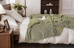Fennco Styles Braided Design Plush Extra Warm and Soft Throw Blanket 59" W x 79" L - Grey Woven Flannel Fleece Large Blanket for Couch, Bedroom, Living Room Décor