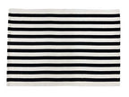 Fennco Styles Woven Classic Striped Area Rug 24" W x 51" L - Navy Blue Cotton Blend Carpet Indoor Outdoor Floor Mat for Living Room, Entryway, Bedroom and Floor Décor