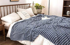 Fennco Styles Wheat Pattern Plush Extra Warm and Soft Throw Blanket 59" W x 79" L - Grey Flannel Fleece Large Blanket for Couch, Bedroom, Living Room Décor