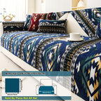 Boho Winter Couch Cover - Chic Snow Chenille Pet Protector