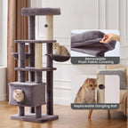 Gardner Pet 65In Heavy Duty Cat Tree Tower for Large Cats, Multi-Level Cat Furniture with Replaceable Sisal Scratching Post, Hammock | Extra-Large Platform & Condo