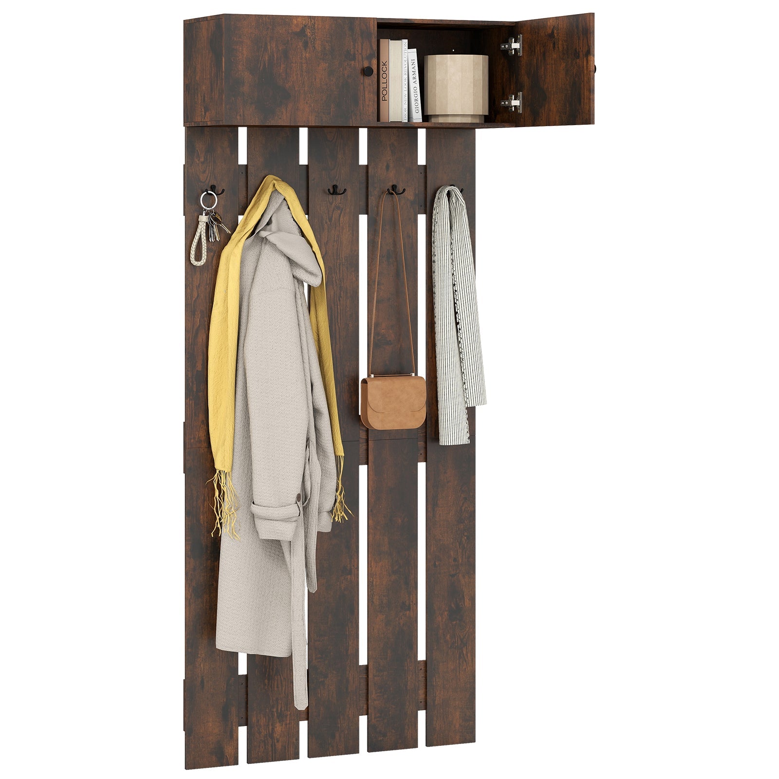 Entryway Wall Coat Rack Wall Mounted Coat Clothes Rack - Home Spa Robe Rack