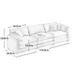 Luxe & Sophisticated Deep Seated Sofa Set - 2 Sofas